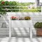 Costway Raised Garden Bed with Water Level Indicator Drainage Hole for Vegetables Outdoor Coffee/White